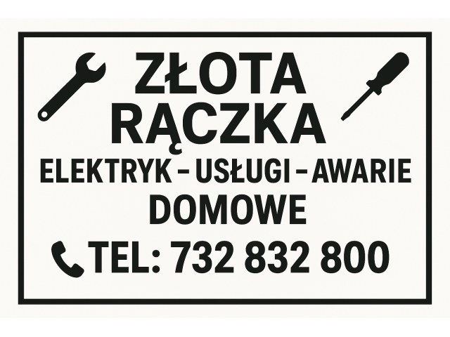 ELEKTRYK ZŁOTA RĄCZKA AWARIE DOMOWE ELEKTRYKA HYDRAULIKA MONTAŻ