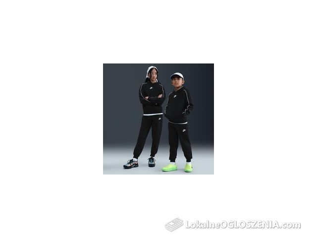 Dres z kapturem dla dużych dzieci Nike Sportswear Club Fleece - Czerń