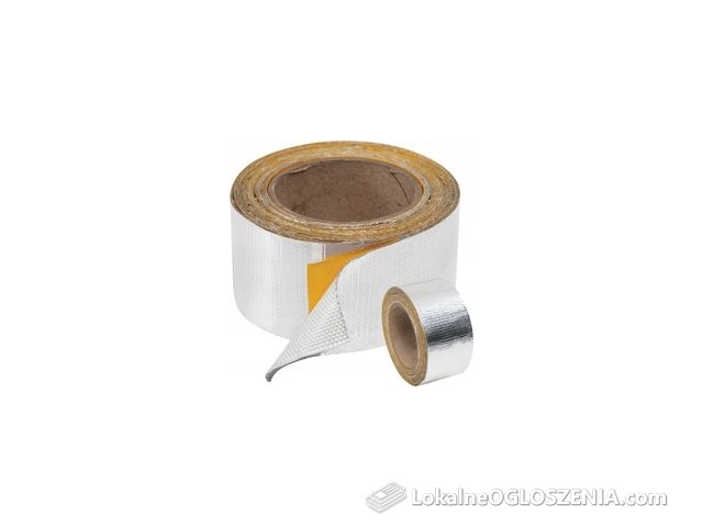 Taśma termiczna termoizolacyjna owijka srebrna 30 mm odporna do 600 stopni