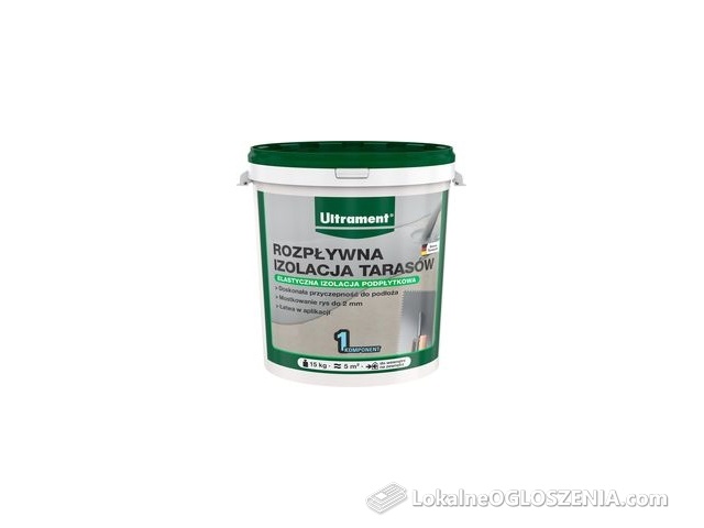 Ultrament Rozpływna Izolacja Uszczelniająca Przeciwwodna Tarasów Balkonów 15kg