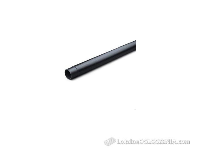 Theofils Drążek do szafy Rod Swept 458 Metalowy Czarny z Czarną Skórą (157017)