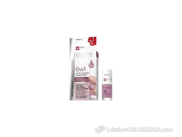 Eveline Cosmetics Nail Therapy Professional Skoncentrowana Odżywka Do Paznokci Nadająca Kolor 6W1 Dusty Pink 5ml