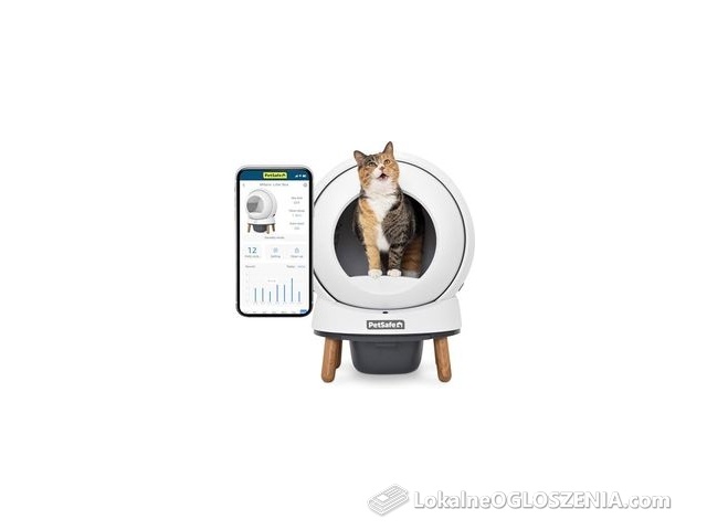 Petsafe Scoopfree Smartspin Samoczyszcząca Kuweta Zaawansowana Kontrola Zapachów Sterowanie Aplikacją Z Monitorowaniem Stanu Zdrowia Działa Ka