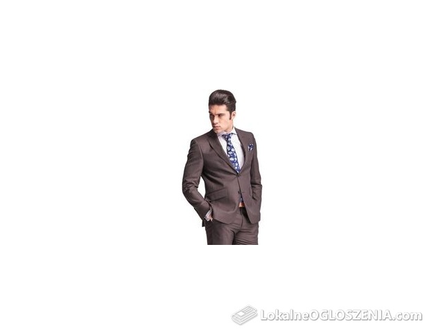 M&M Suits Garnitur Męski Katania Brązowy