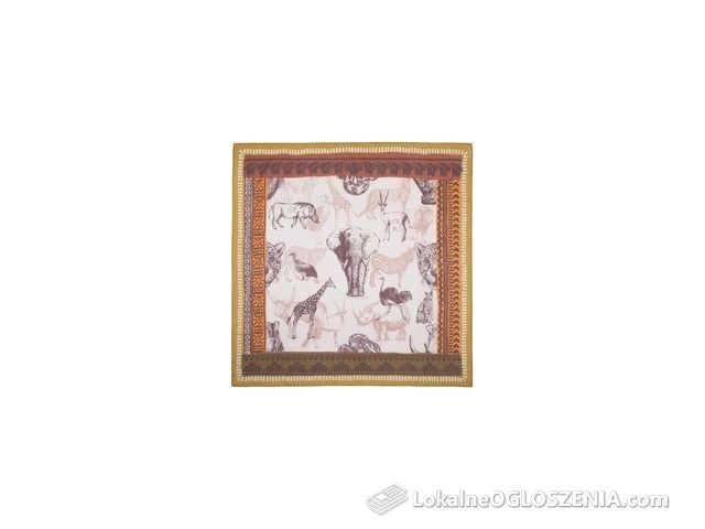 Damska chusta wzorzysta brązowo - beżowa