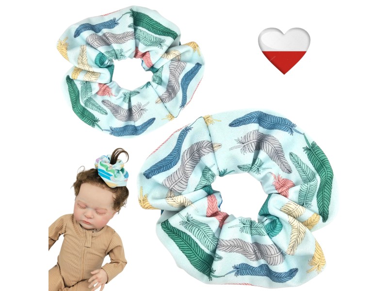 Gumka do włosów - PIÓRKA maxi