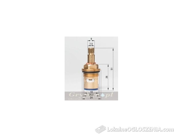 Deante Głowica ceramiczna 90° woda zimna XPCT2GJZ2