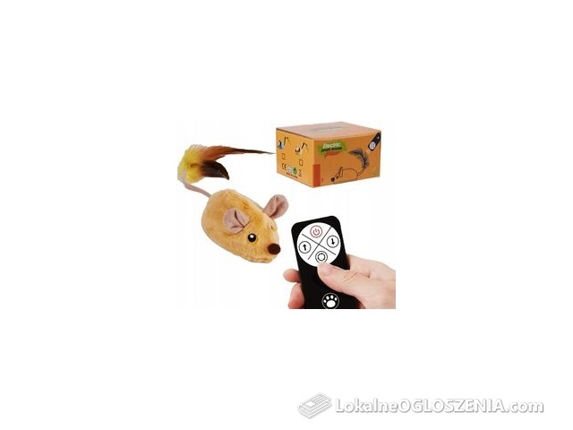 Siemiec Zabawka Dla Kota Żółta Ruchoma Mysz Z Pilotem I Zasilana Kablem Usb