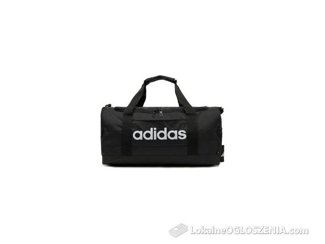 adidas Uniseks Essentials Linear Duffel Bag, Black/Black/White, S