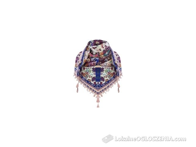 Agrafka Niepowtarzalna Barwna Chusta Folk Boho Kwiaty