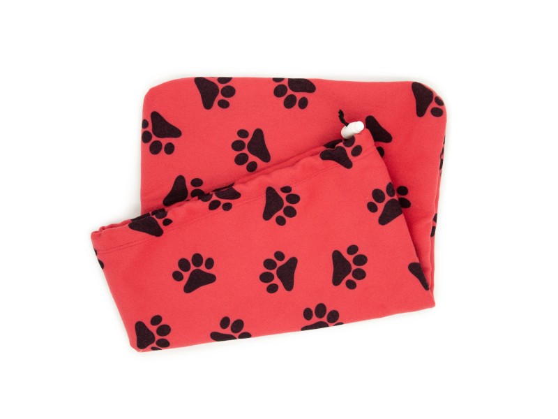 WOREK WEŁNIANY DUŻY - RÓŻOWY W ŁAPKI