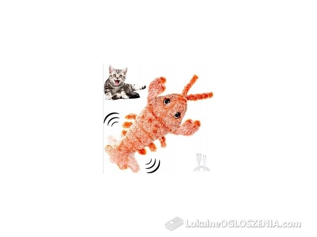 Zabawka Dla Kota Interaktywny Skaczący Homar Na Usb Ruchomy Ogon Lobster