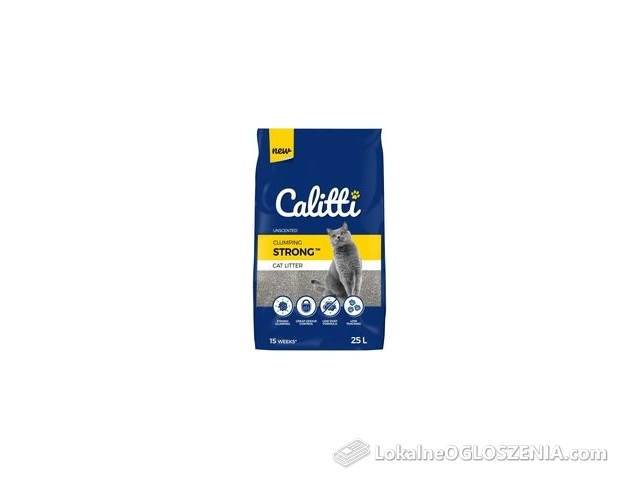 Calitti Strong Unscented Żwirek Bentonitowy Bezzapachowy 25l