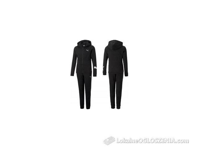 Puma dres dziecięcy sportowy komplet ocieplany czarny 670211 01 152