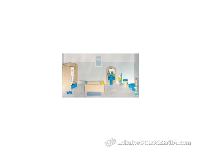 Goki Meble Dla Lalek Łazienka W Kolorze Niebieskim 51903