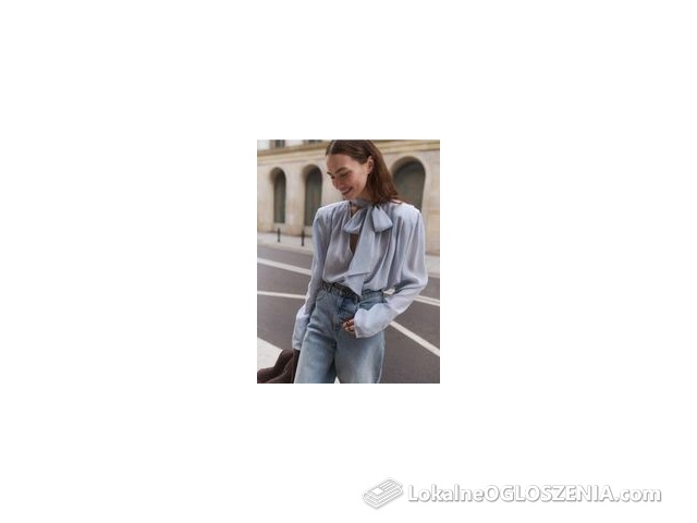 Reserved - Bluzka z wiązaniem - jasnoszary