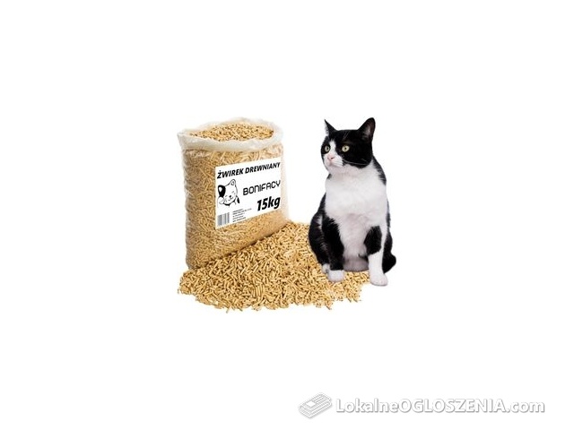 ŻWIREK DREWNIANY NIEZBRYLAJĄCY BONIFACY DLA KRÓLIKÓW CHOMIKÓW KOTÓW 15kg