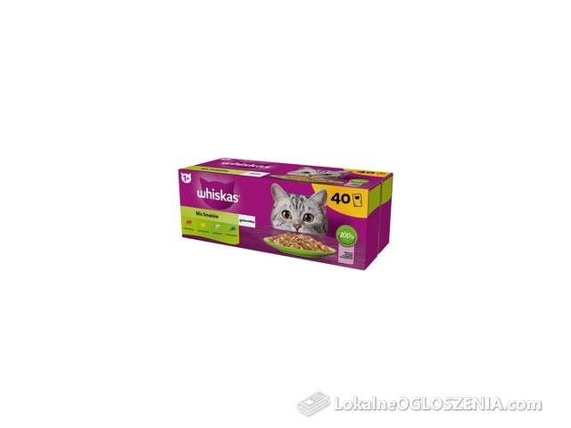 Whiskas Adult Mix Smaków Mokra Dla Dorosłych Kotów 4 Smaki W Galaretce 40x85g