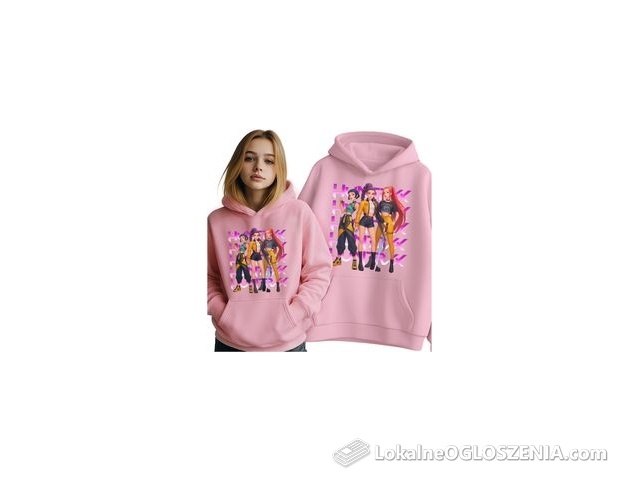 Bluza Bluza Huntrix K-pop Demon Hunters Dziecięca Z Kapturem