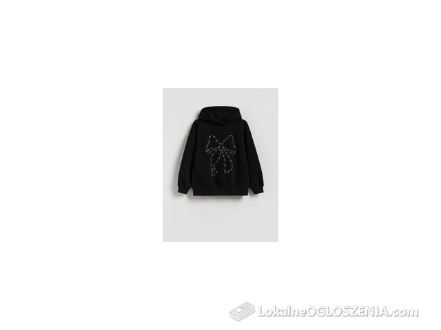 Reserved - Bluza z aplikacją - czarny