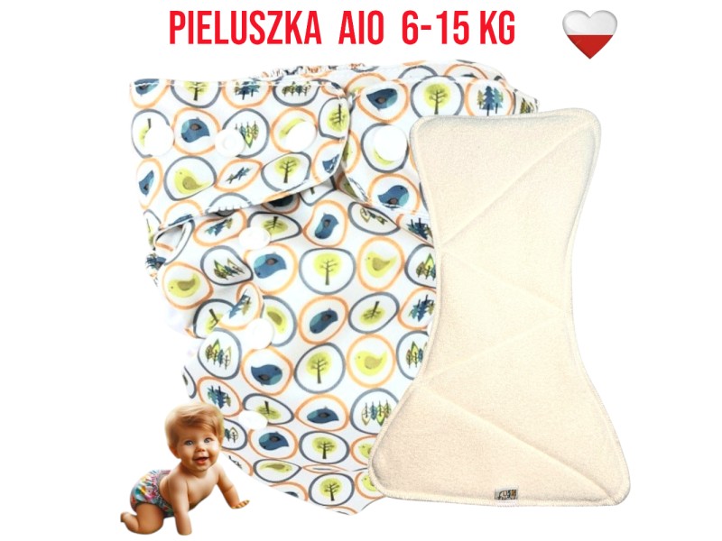 Pieluszka Wielorazowa AIO Kieszonka Mikropolar LASKÓŁKA NappiMe
