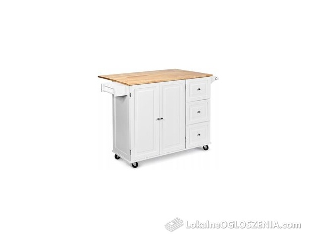 Costway Wózek Kuchenny Szafka Na Kółkach Składany Blat 9412270