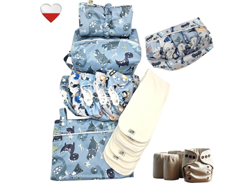 Zestaw Pieluch Wielorazowych DINO