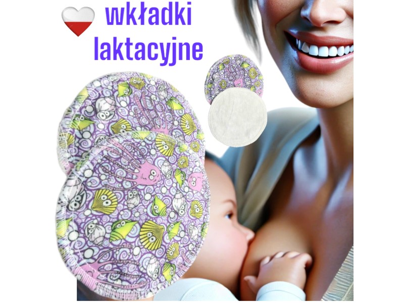 WKŁADKI LAKTACYJNE PUL bambus - MORSKIE ZWIERZĘTA
