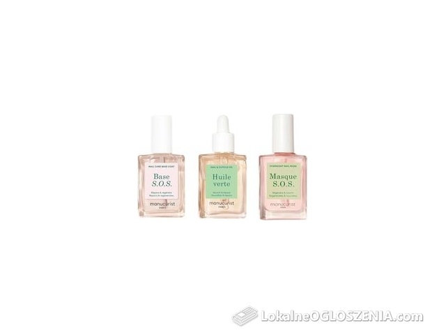 Manucurist Nail & Hand Care Rescue Kit Base Sos + S.O.S. Mask + Huille Verte Zestaw Do Pielęgnacji Paznokci 1szt.