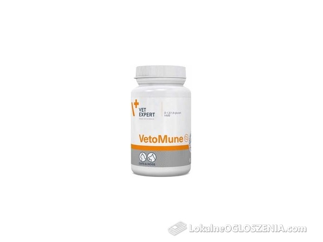 Vet Expert VetoMune Preparat Wspomagający Odporność Dla Psów I Kotów 60kaps.