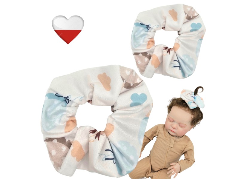 Gumka do włosów - BALONY MIĘTOWE maxi