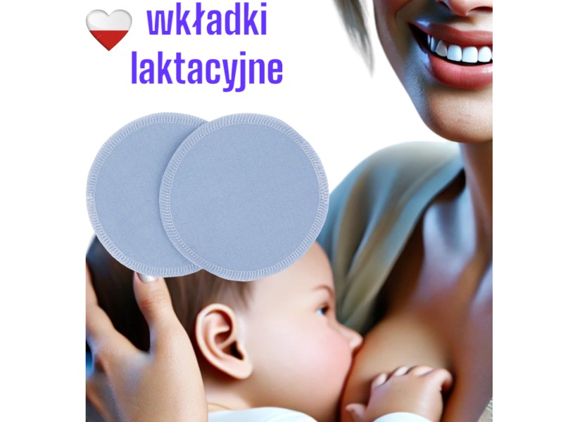 WKŁADKI LAKTACYJNE WEŁNIANE - BŁĘKIT