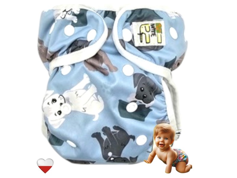 Pieluszka Wielorazowa KIESZONKA COOLMAX ZE SKRZYDEŁKAMI PIESKI NIEBIESKIE Pieluszki NappiMe
