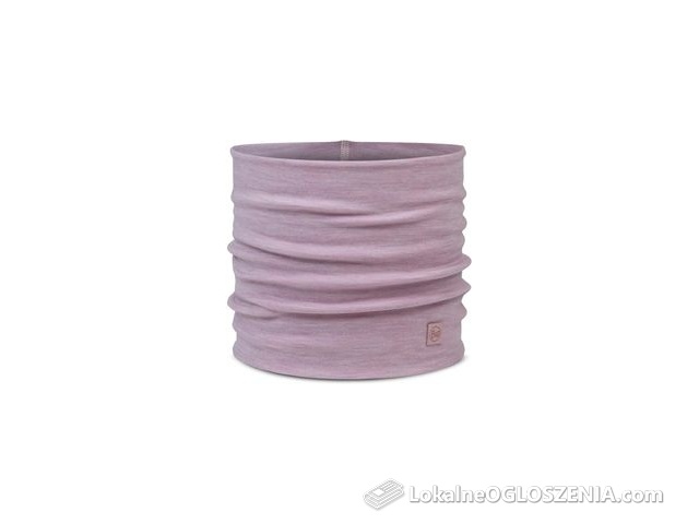 Komin szal chusta Buff z wełny Merino Heavyweight Lilac Sand