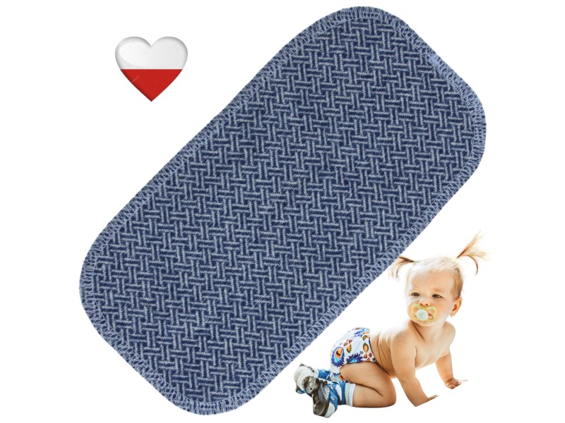 WKŁADKA WEŁNIANA NIEBIESKIE ZYGZAKI