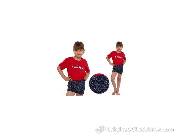 Piżama dziecięca KALINA: czerwony/granat