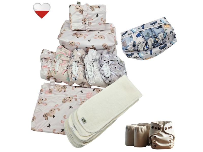 Zestaw Pieluch Wielorazowych KRÓLICZKI