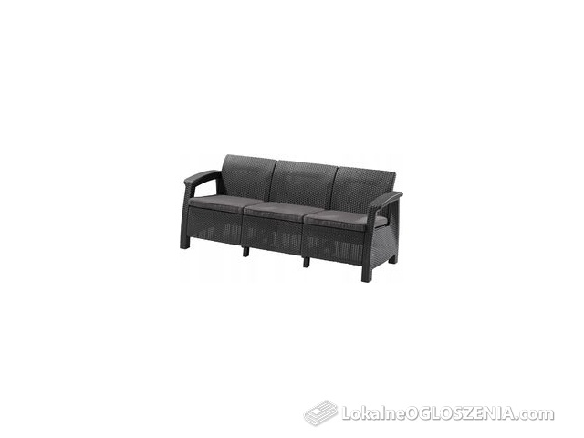 Curver Keter Sofa ogrodowa CORFU LOVE SEAT MAX Anthracite 