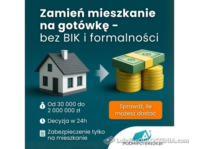 Pożyczka pod zastaw mieszkania na 10 lat