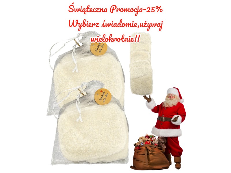 Zestaw 10 Płatków kosmetycznych Bambusowych peelingujących NappiMe