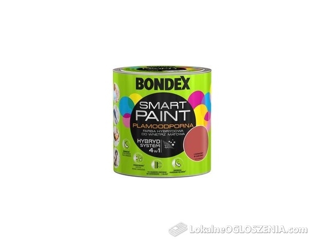 Bondex Smart Paint Plamoodporna Hybrydowa Czerwony W Sam Raz 2,5L