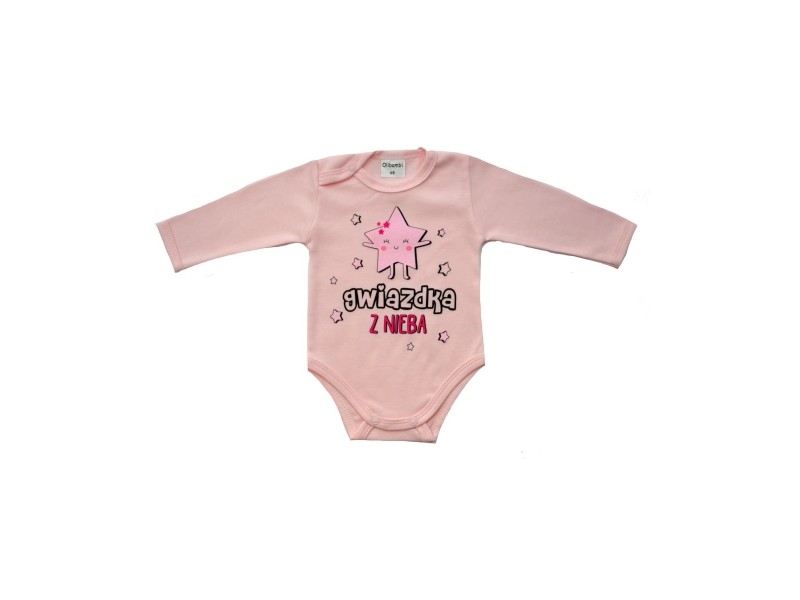 Body niemowlęce GWIAZDKA Z NIEBA pudrowy róż