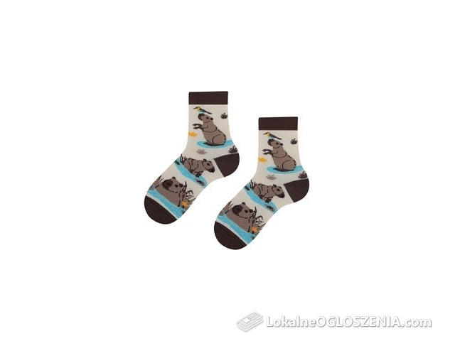 Capybara kids, Todo Socks, Kapibara z pomarańczą, Kolorowe Dziecięce