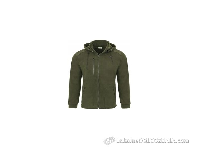 Gruby Polar Kaptur Bluza Polarowa z Kapturem Khaki roz. L