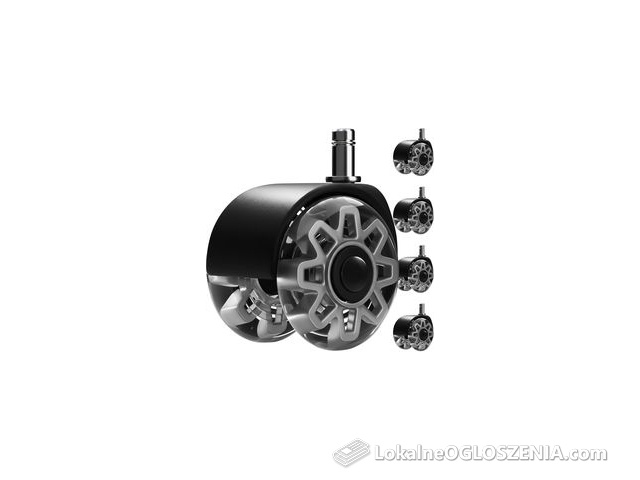 Kółka do Fotela Obrotowego Ruhhy Łożyska Stalowe Zestaw 5szt Mocne Szare 25280 