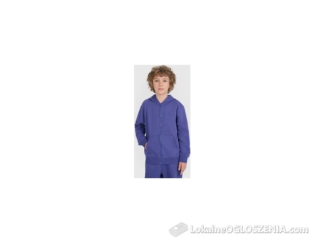 Chłopięca bluza rozpinana z kapturem 4F 4FJRAW25TSWSM2488 - niebieska