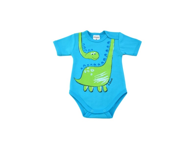 Body niemowlęce kr. rękaw DINO BŁĘKIT