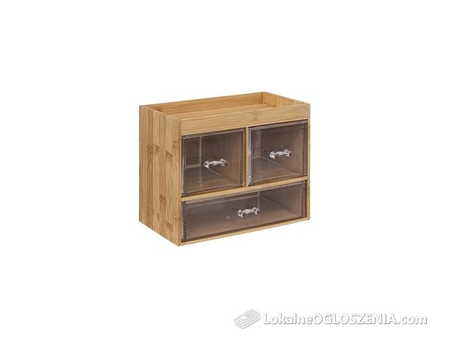 5Five Simply Smart Organizer Na Kosmetyki Z Trzema Przezroczystymi Szufladkami + Półeczka 69473
