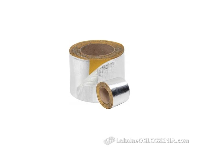 Taśma termoizolacyjna do 600°C aluminium samoprzylepna 5cm szeroka włóknina