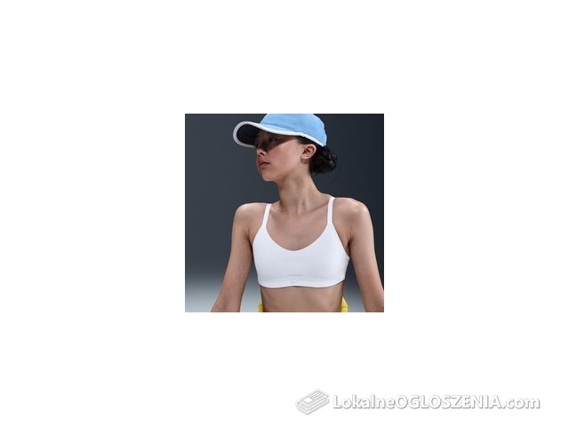 Dziewczęcy stanik sportowy Nike Alate - Biel